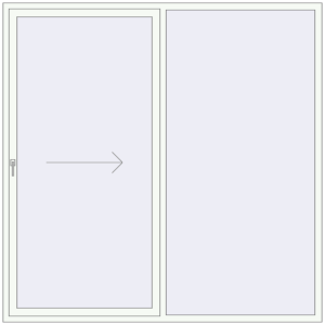 Buy Sliding patio doors 2300x2300 mm REHAU SYNEGO SLIDE RAL 9016 Traffic white two-sided