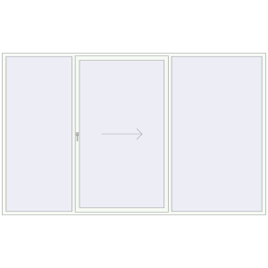 Buy Sliding patio doors 3570x2200 mm PATIO DOOR REHAU BRILLANT DESIGN RAL 9016 Traffic white two-sided