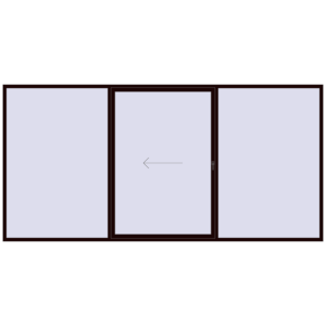 Buy Sliding patio doors 4500x2200 mm PATIO DOOR REHAU BRILLANT DESIGN CHOCOLATE_BROWN two-sided