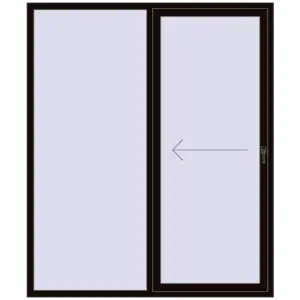 Buy Sliding patio doors 1800x2150 mm PATIO DOOR REHAU BRILLANT DESIGN BLACK_BROWN two-sided