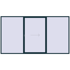 Zamów teraz Przesuwane drzwi tarasowe 4200x2300 mm PATIO DOOR REHAU SYNEGO STEEL_BLUE dwustronny