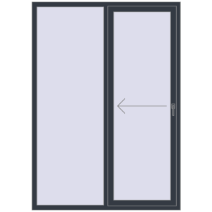 Zamów teraz Przesuwane drzwi tarasowe 1500x2100 mm REHAU SYNEGO SLIDE ANTHRACITE_GREY_STRUKTURAL dwustronny