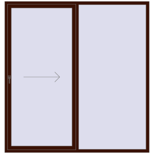 Buy Sliding patio doors 2200x2300 mm PATIO DOOR REHAU BRILLANT DESIGN BLACK_CHERRY two-sided