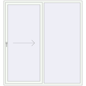Buy Sliding patio doors 2000x2150 mm PATIO DOOR REHAU BRILLANT DESIGN RAL 9016 Traffic white two-sided