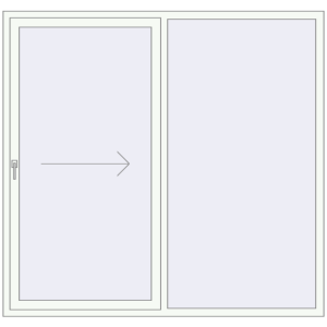 Buy Sliding patio doors 2000x1900 mm PATIO DOOR REHAU SYNEGO RAL 9016 Traffic white two-sided
