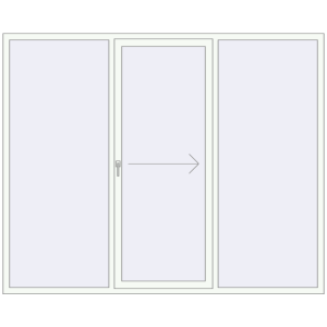 Buy Sliding patio doors 2500x2030 mm PATIO DOOR REHAU BRILLANT DESIGN RAL 9016 Traffic white two-sided
