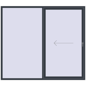 Buy Sliding patio doors 2400x2100 mm PATIO DOOR REHAU SYNEGO ANTHRACITE_GREY_STRUKTURAL two-sided