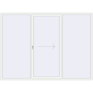 Buy Sliding patio doors 3000x2200 mm PATIO DOOR REHAU SYNEGO RAL 9016 Traffic white two-sided
