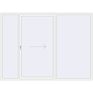 Buy Sliding patio doors 3000x2200 mm PATIO DOOR REHAU BRILLANT DESIGN RAL 9016 Traffic white two-sided