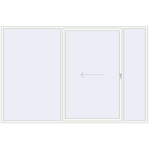 Zamów teraz Przesuwane drzwi tarasowe 3500x2300 mm PATIO DOOR REHAU BRILLANT DESIGN RAL 9016 Traffic white dwustronny