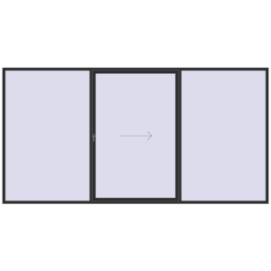 Buy Sliding patio doors 4500x2300 mm PATIO DOOR REHAU BRILLANT DESIGN ANTHRACITE_GREY_GLATT two-sided