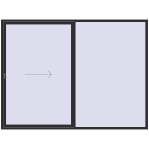 Buy Sliding patio doors 3000x2250 mm REHAU GENEO HST ANTHRACITE_GREY_GLATT two-sided