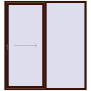 Buy Sliding patio doors 1970x2140 mm PATIO DOOR REHAU BRILLANT DESIGN BLACK_CHERRY two-sided