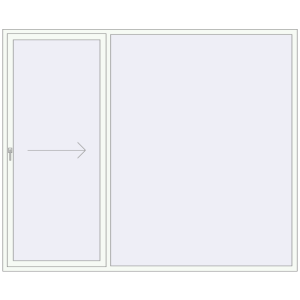Zamów teraz Przesuwane drzwi tarasowe 2800x2300 mm PATIO DOOR REHAU BRILLANT DESIGN RAL 9016 Traffic white dwustronny