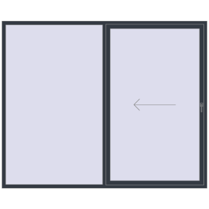 Buy Sliding patio doors 2700x2200 mm PATIO DOOR REHAU SYNEGO ANTHRACITE_GREY_STRUKTURAL two-sided