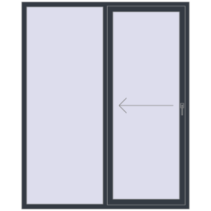 Buy Sliding patio doors 1700x2100 mm PATIO DOOR REHAU SYNEGO ANTHRACITE_GREY_STRUKTURAL two-sided
