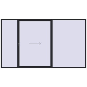 Zamów teraz Przesuwane drzwi tarasowe 4000x2300 mm PATIO DOOR REHAU BRILLANT DESIGN BLACK_ULTI-MATT dwustronny