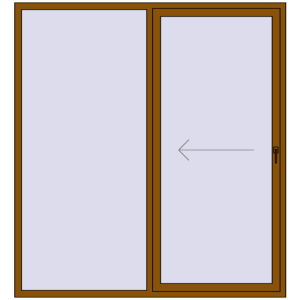Buy Sliding patio doors 1980x2150 mm PATIO DOOR REHAU BRILLANT DESIGN GOLDEN OAK two-sided