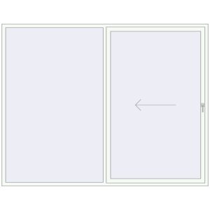 Buy Sliding patio doors 2800x2200 mm REHAU GENEO HST RAL 9016 Traffic white two-sided