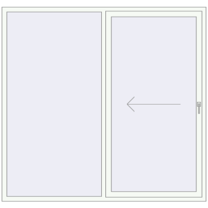 Buy Sliding patio doors 2100x2000 mm PATIO DOOR REHAU BRILLANT DESIGN RAL 9016 Traffic white two-sided