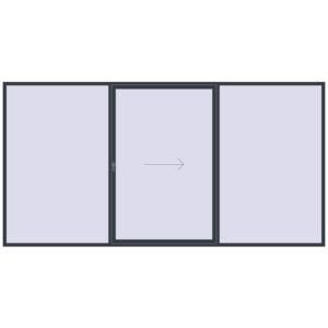 Buy Sliding patio doors 4500x2300 mm PATIO DOOR REHAU BRILLANT DESIGN ANTHRACITE_GREY_STRUKTURAL two-sided