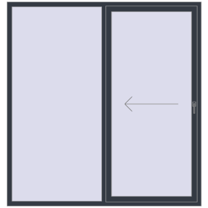 Buy Sliding patio doors 2000x2100 mm REHAU SYNEGO SLIDE ANTHRACITE_GREY_STRUKTURAL two-sided