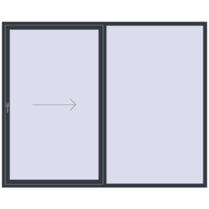 Buy Przesuwane drzwi tarasowe 2600x2100 mm PATIO DOOR REHAU BRILLANT DESIGN ANTHRACITE_GREY_STRUKTURAL dwustronny