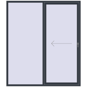 Buy Sliding patio doors 2000x2300 mm REHAU SYNEGO SLIDE ANTHRACITE_GREY_STRUKTURAL two-sided
