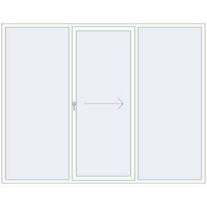 Buy Sliding patio doors 2800x2200 mm PATIO DOOR REHAU SYNEGO RAL 9016 Traffic white two-sided