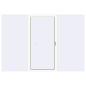 Buy Sliding patio doors 3200x2200 mm PATIO DOOR REHAU BRILLANT DESIGN RAL 9016 Traffic white two-sided