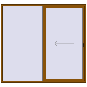Buy Sliding patio doors 2400x2200 mm REHAU GENEO HST GOLDEN OAK two-sided