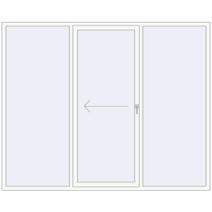 Buy Sliding patio doors 2600x2100 mm PATIO DOOR REHAU SYNEGO RAL 9016 Traffic white two-sided
