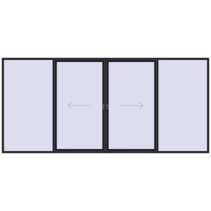 Buy Sliding patio doors 5000x2300 mm PATIO DOOR REHAU BRILLANT DESIGN BLACK_ULTI-MATT two-sided