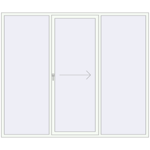 Buy Sliding patio doors 2600x2200 mm PATIO DOOR REHAU SYNEGO RAL 9016 Traffic white two-sided