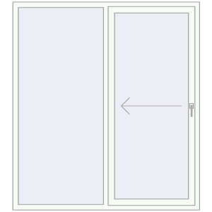 Buy Sliding patio doors 1701x1895 mm PATIO DOOR REHAU BRILLANT DESIGN RAL 9016 Traffic white two-sided