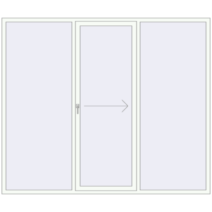 Buy Sliding patio doors 2600x2200 mm PATIO DOOR REHAU BRILLANT DESIGN RAL 9016 Traffic white two-sided
