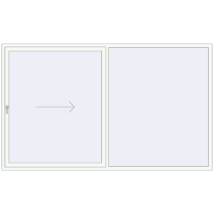 Buy Sliding patio doors 3000x1800 mm PATIO DOOR REHAU BRILLANT DESIGN RAL 9016 Traffic white two-sided