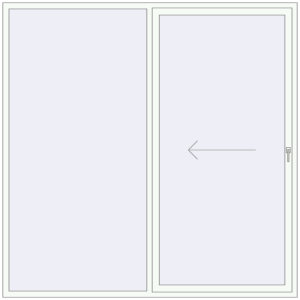 Buy Sliding patio doors 2400x2400 mm REHAU SYNEGO SLIDE RAL 9016 Traffic white two-sided