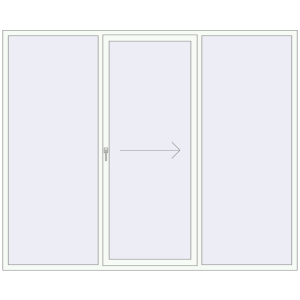 Buy Sliding patio doors 2700x2200 mm PATIO DOOR REHAU BRILLANT DESIGN RAL 9016 Traffic white two-sided