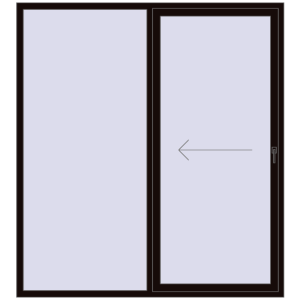 Buy Sliding patio doors 2000x2200 mm PATIO DOOR REHAU BRILLANT DESIGN BLACK_BROWN two-sided