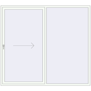 Buy Sliding patio doors 2400x2100 mm PATIO DOOR REHAU BRILLANT DESIGN RAL 9016 Traffic white two-sided