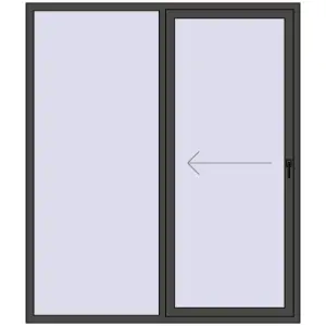 Zamów teraz Przesuwane drzwi tarasowe 1800x2100 mm PATIO DOOR REHAU BRILLANT DESIGN BASALT_GREY dwustronny