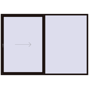 Buy Sliding patio doors 3000x2100 mm PATIO DOOR REHAU SYNEGO BLACK_BROWN two-sided