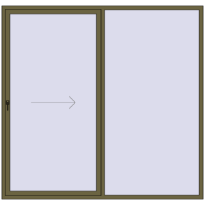 Buy Sliding patio doors 2500x2400 mm REHAU SYNEGO SLIDE QUARTZ_GREY two-sided