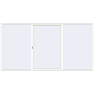 Buy Sliding patio doors 4500x2300 mm PATIO DOOR REHAU BRILLANT DESIGN RAL 9016 Traffic white two-sided