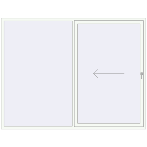 Buy Sliding patio doors 2540x1960 mm PATIO DOOR REHAU BRILLANT DESIGN RAL 9016 Traffic white two-sided