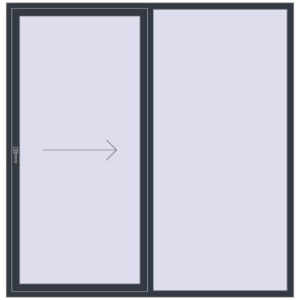 Buy Sliding patio doors 2150x2200 mm PATIO DOOR REHAU BRILLANT DESIGN ANTHRACITE_GREY_STRUKTURAL two-sided