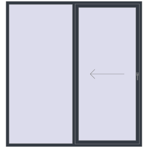Buy Sliding patio doors 2200x2350 mm REHAU SYNEGO SLIDE ANTHRACITE_GREY_STRUKTURAL two-sided