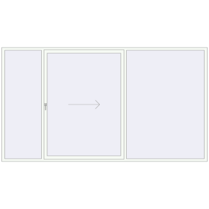 Buy Sliding patio doors 3600x2000 mm PATIO DOOR REHAU BRILLANT DESIGN RAL 9016 Traffic white two-sided