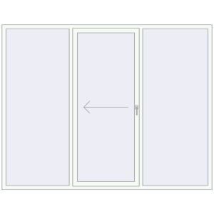 Buy Sliding patio doors 2600x2040 mm PATIO DOOR REHAU BRILLANT DESIGN RAL 9016 Traffic white two-sided